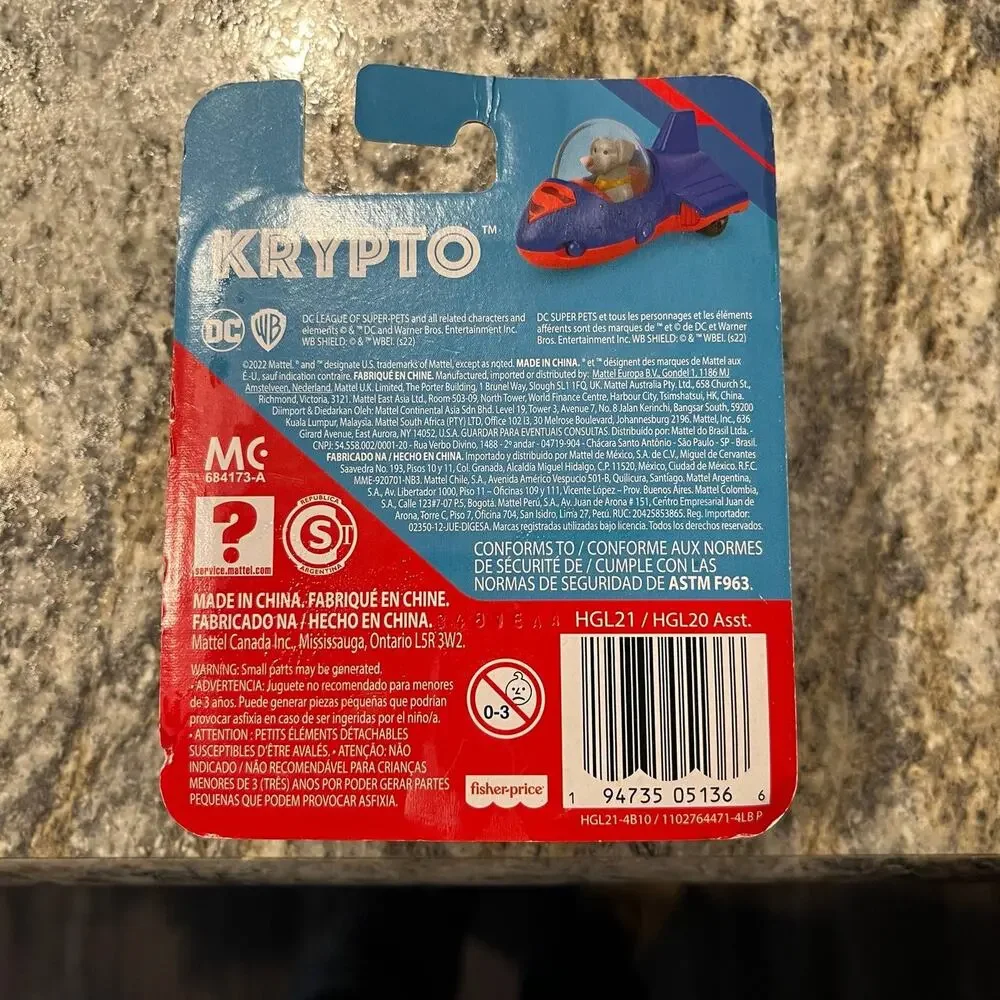 Fisher Price DC League Of Superpets Superman's Dog Krypto Die Cast Car